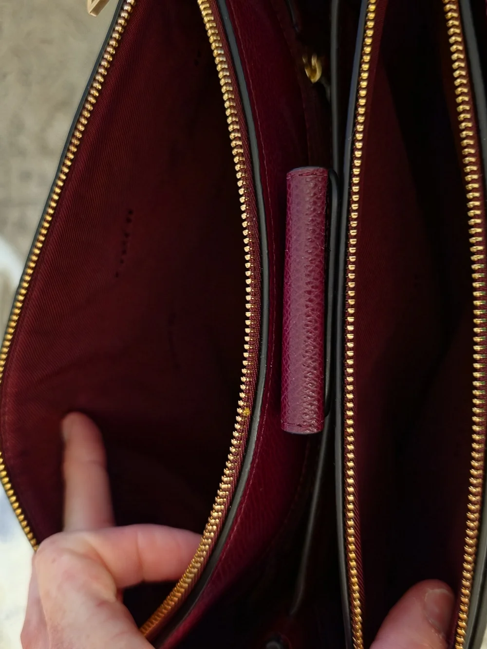 Coach Women's Burgundy Leather Crossbody Bag